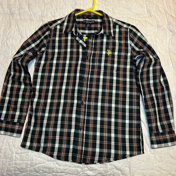 Polo Ralph Lauren Other - U.S. Polo Assn. Plaid Button-Up down Shirt Ralph Lauren boys L 10-12 Long Sleeve